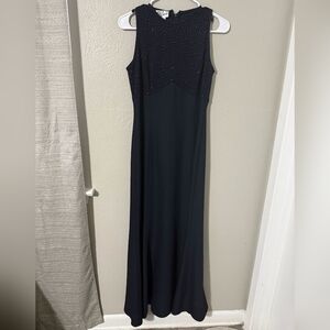 Reggio size 6 sparkly sequin long party prom formal dress in navy blue